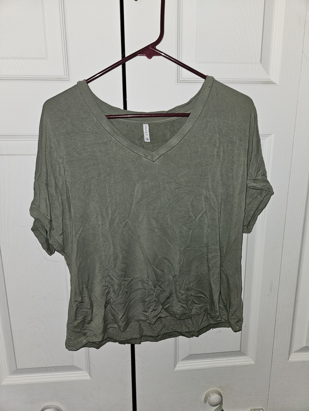 Z Supply Olive V-Neck Short Sleeve Tee